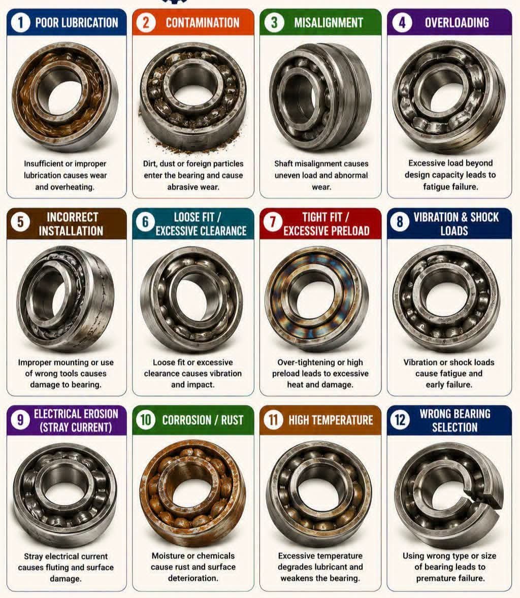 Common causes of bearing failure